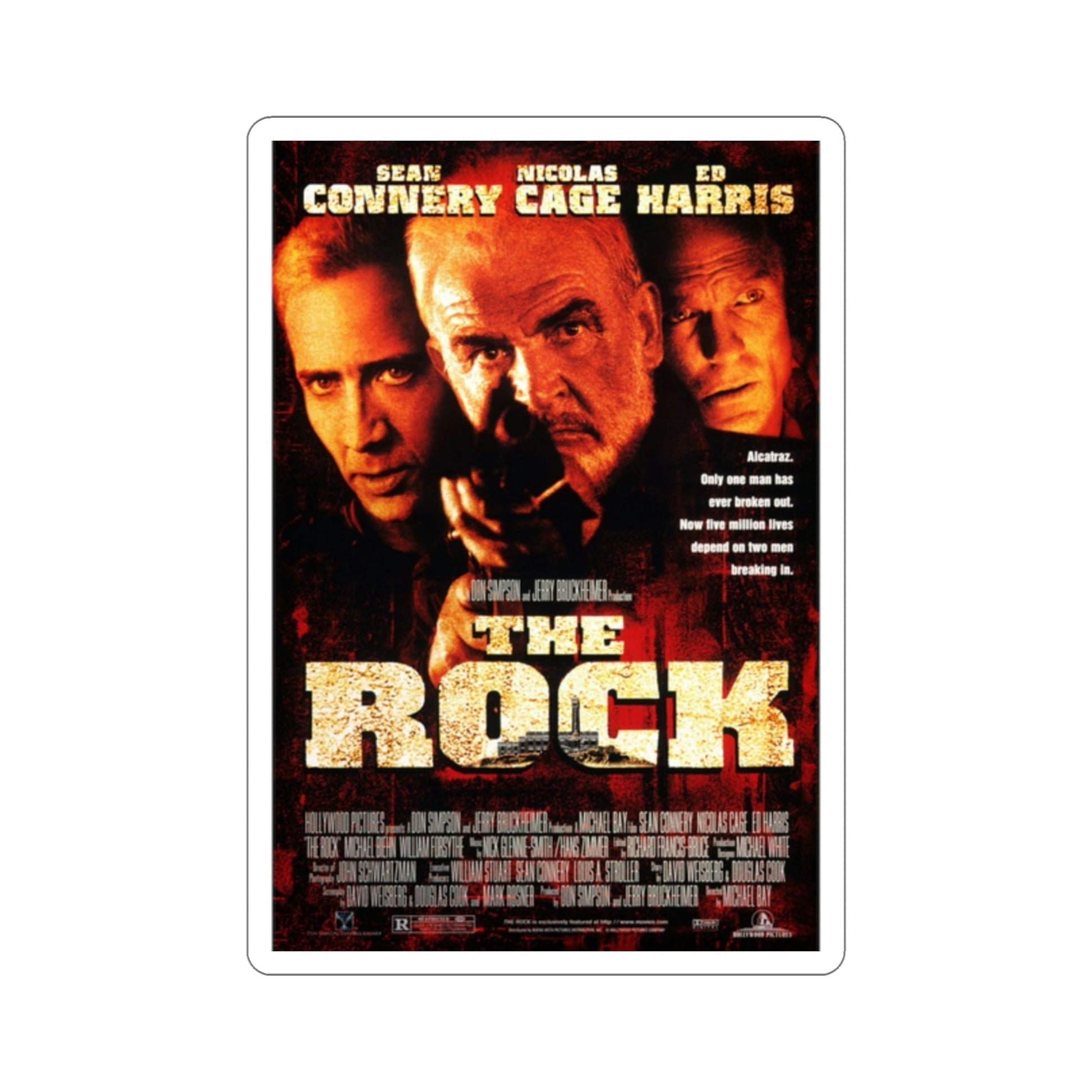 The Rock 1996 Movie Poster STICKER Vinyl Die-Cut Decal-2 Inch-The Sticker Space