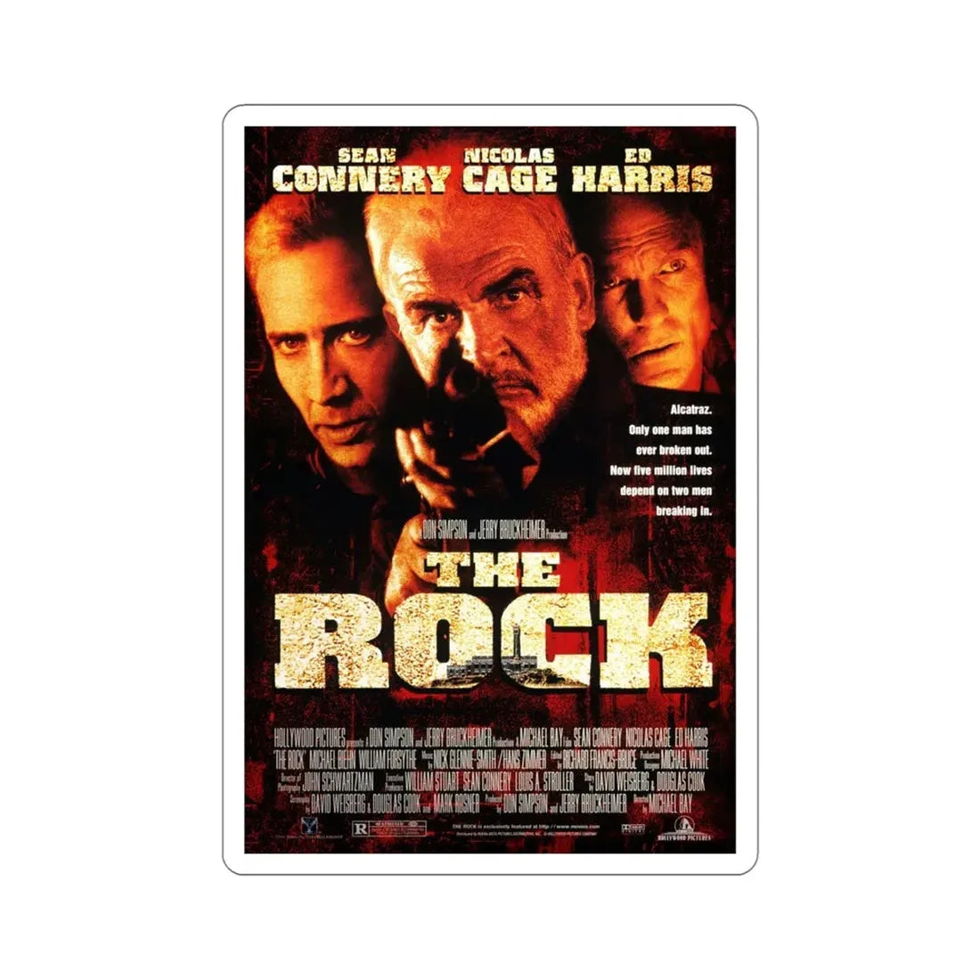 The Rock 1996 Movie Poster STICKER Vinyl Die-Cut Decal 6 Inch - The Sticker Space