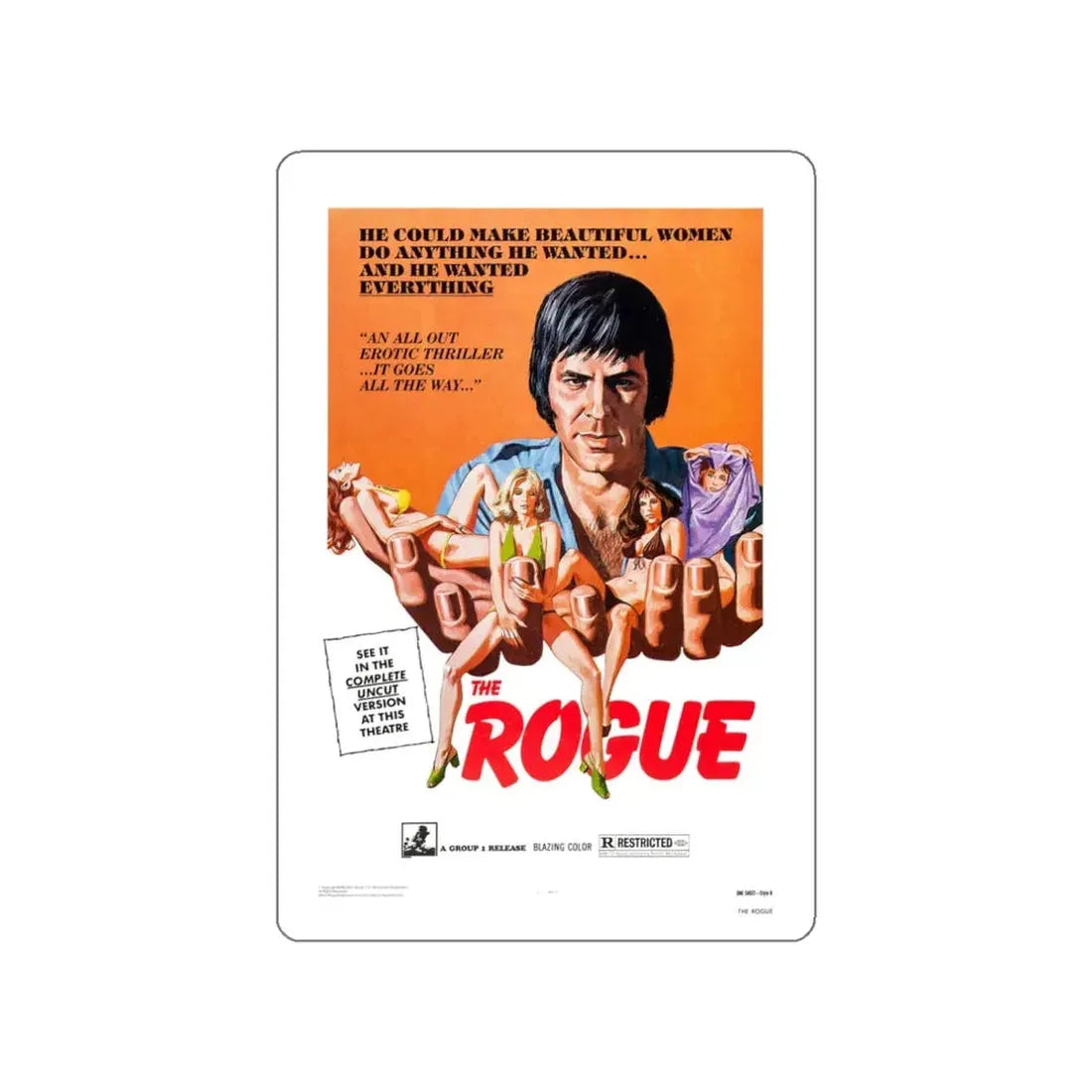 THE ROGUE 1971 Movie Poster STICKER Vinyl Die-Cut Decal 3 Inch - The Sticker Space