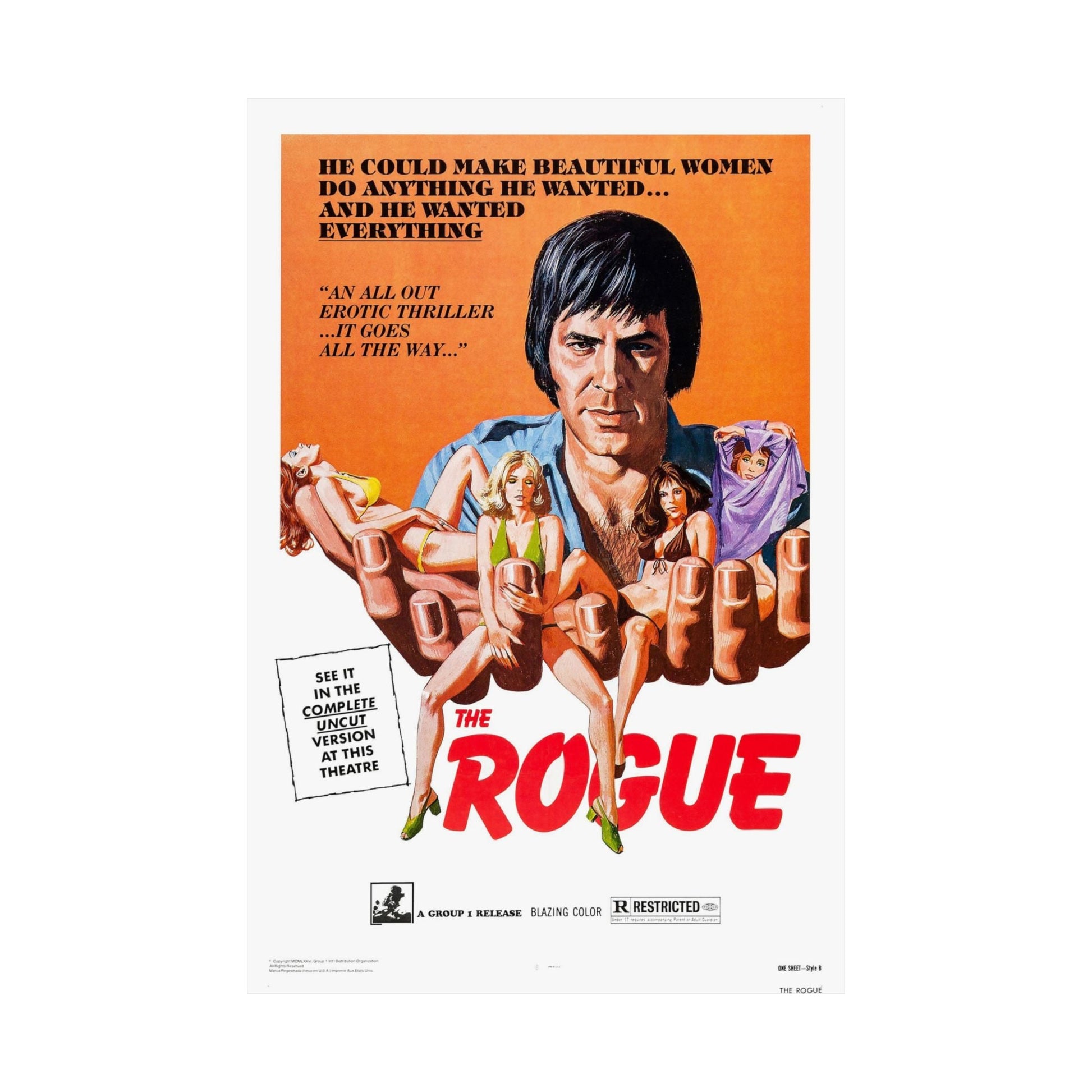 THE ROGUE 1971 - Paper Movie Poster-The Sticker Space