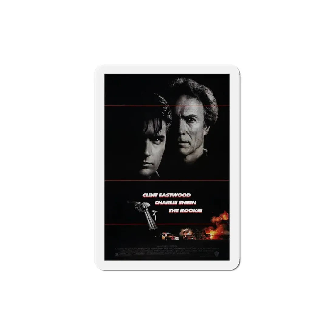 The Rookie 1990 Movie Poster Refrigerator Magnet 4 Inch - The Sticker Space
