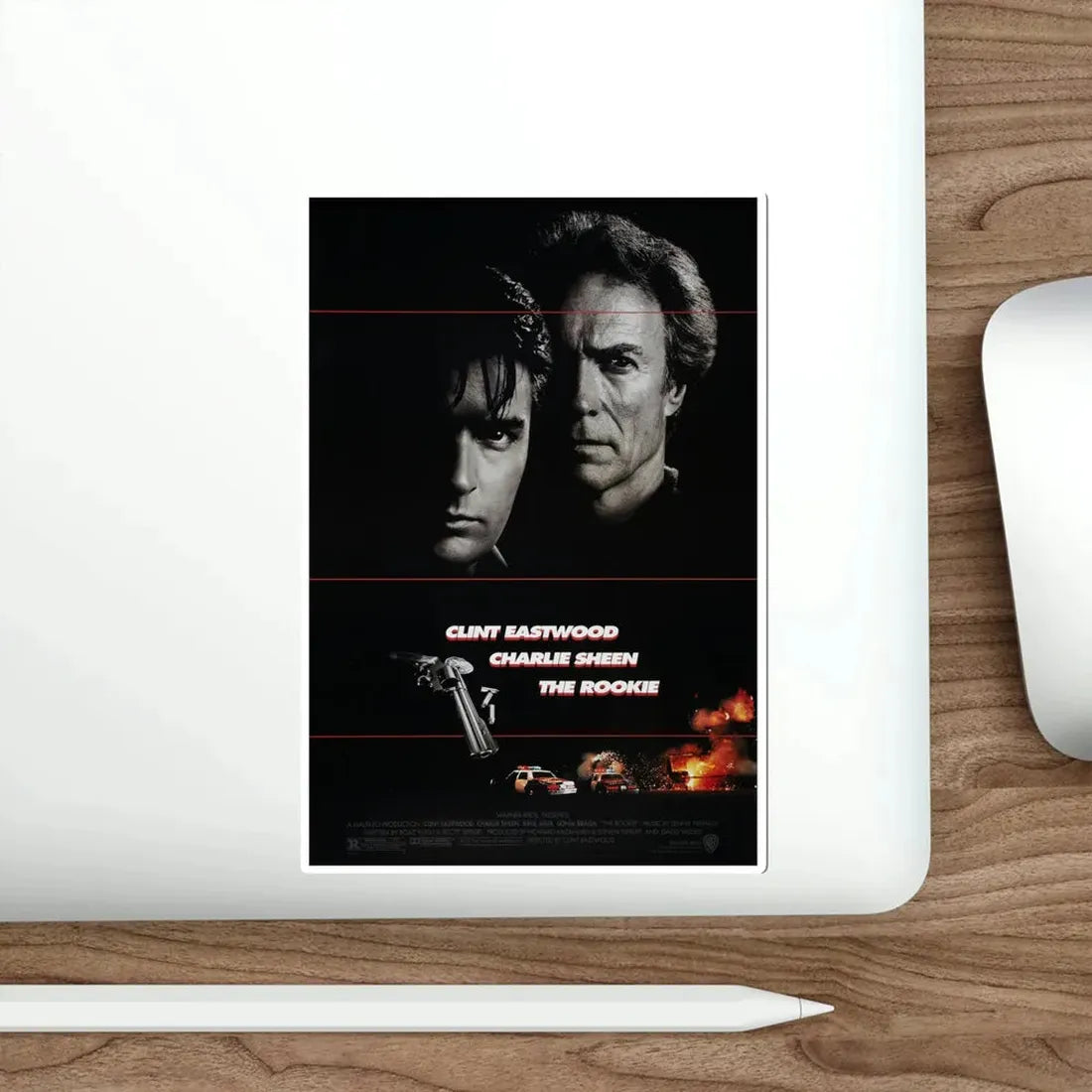 The Rookie 1990 Movie Poster STICKER Vinyl Die-Cut Decal - The Sticker Space