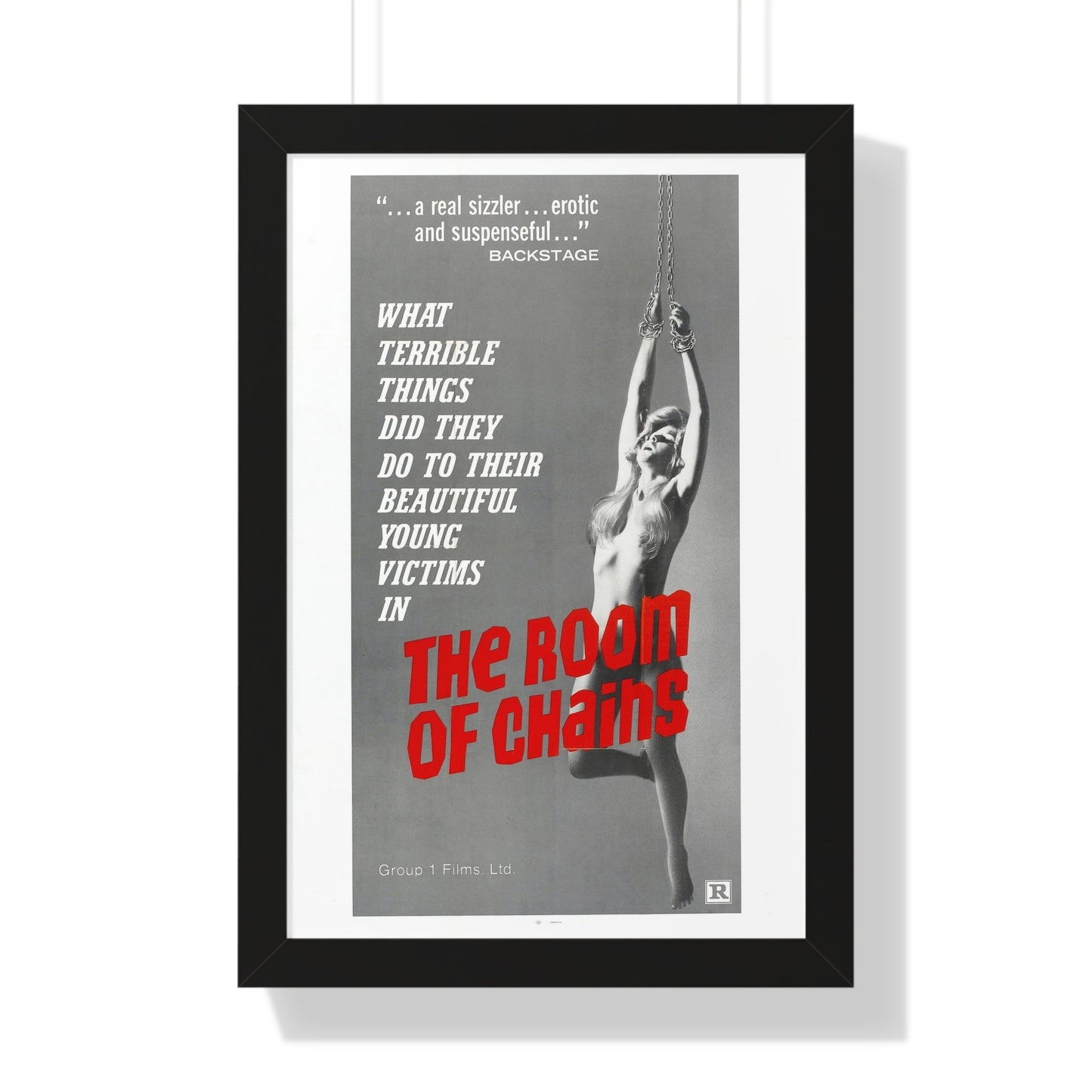 THE ROOM OF CHAINS 1970 - Framed Movie Poster-16″ x 24″-The Sticker Space