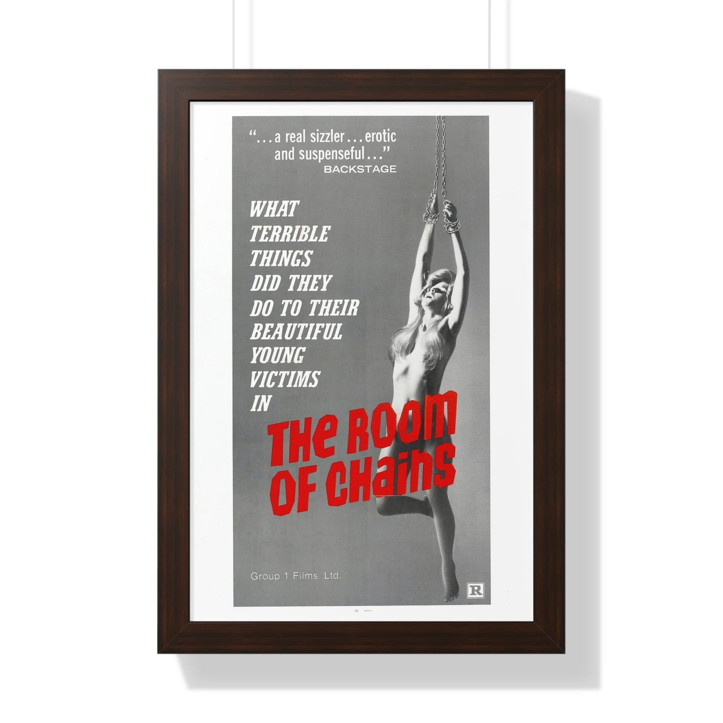 THE ROOM OF CHAINS 1970 - Framed Movie Poster-16″ x 24″-The Sticker Space