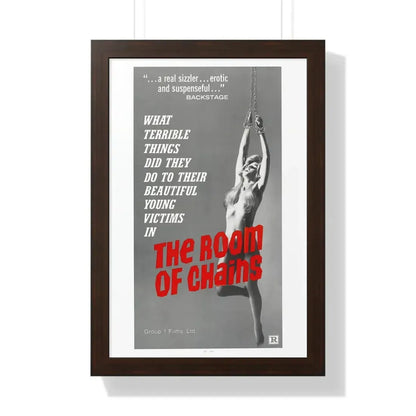 THE ROOM OF CHAINS 1970 - Framed Movie Poster 16″ x 24″ Walnut - The Sticker Space