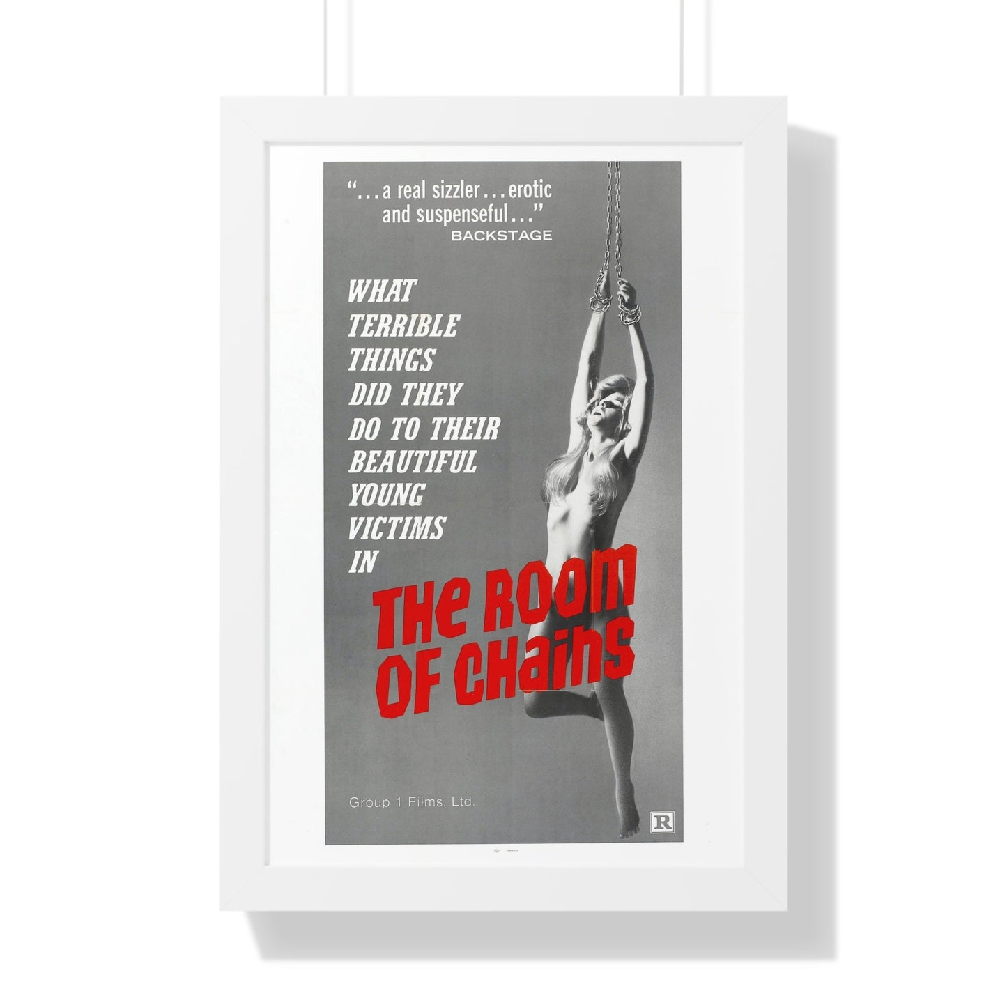 THE ROOM OF CHAINS 1970 - Framed Movie Poster-16″ x 24″-The Sticker Space