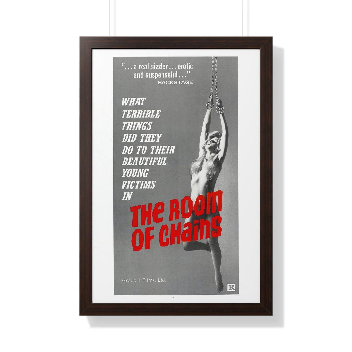 THE ROOM OF CHAINS 1970 - Framed Movie Poster-20" x 30"-The Sticker Space