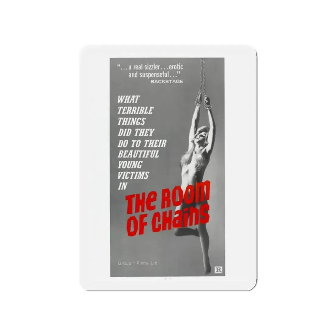 THE ROOM OF CHAINS 1970 Movie Poster - Refrigerator Magnet 2 Inch - The Sticker Space