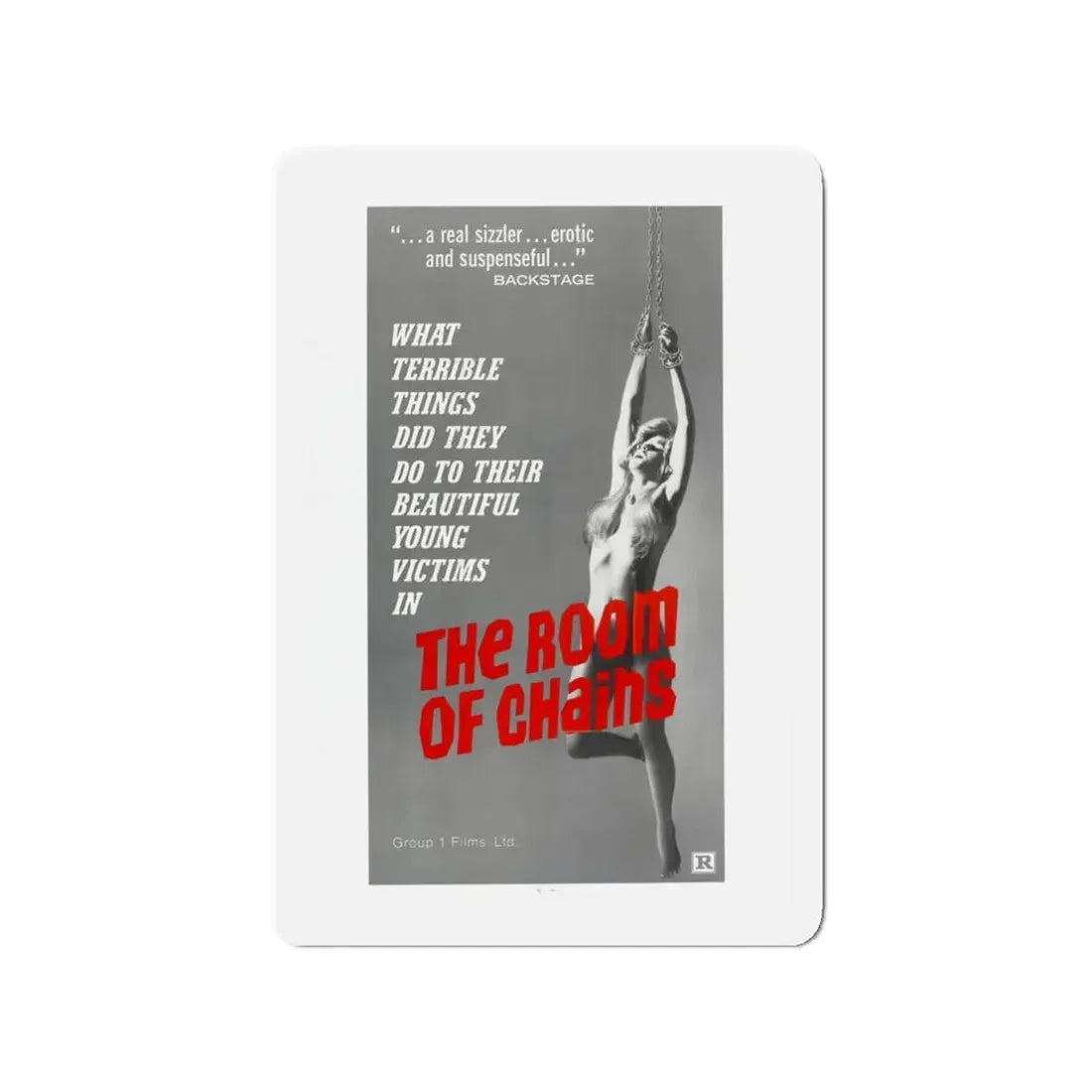 THE ROOM OF CHAINS 1970 Movie Poster - Refrigerator Magnet 3 Inch - The Sticker Space