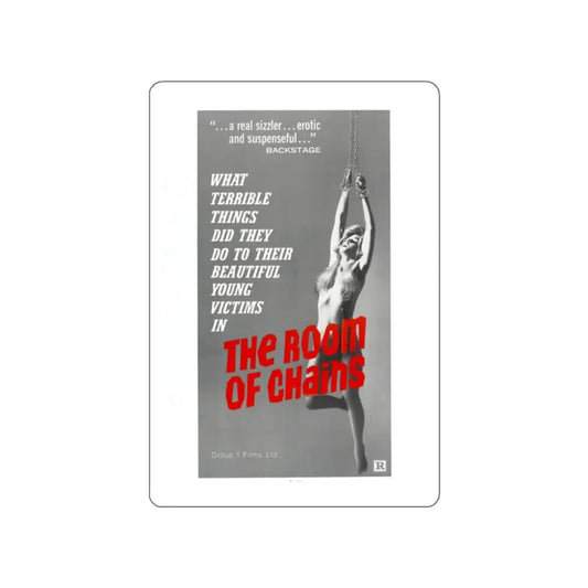THE ROOM OF CHAINS 1970 Movie Poster STICKER Vinyl Die-Cut Decal 2 Inch - The Sticker Space