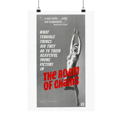 THE ROOM OF CHAINS 1970 - Paper Movie Poster 12″ x 18″ Matte - The Sticker Space