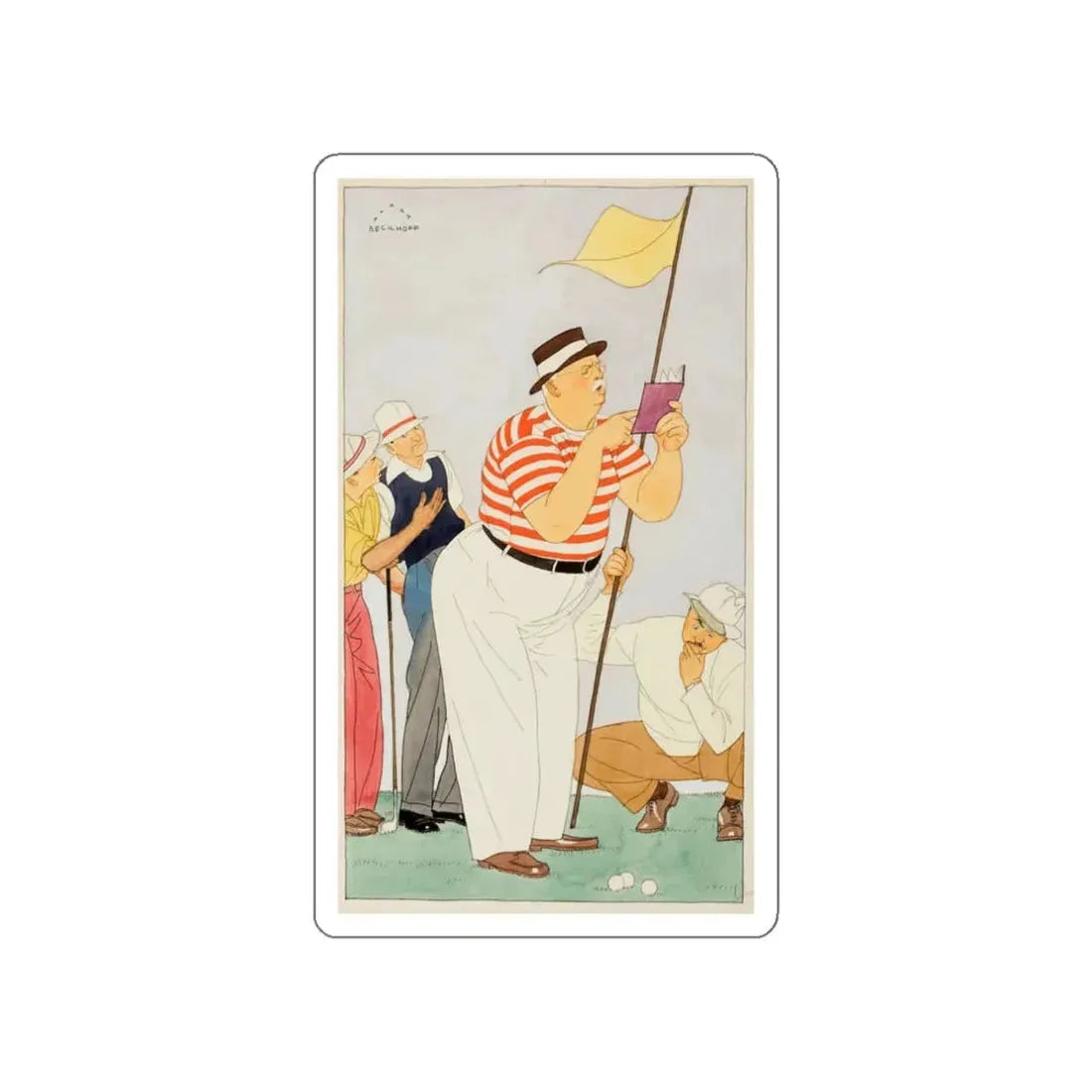 The Rule Book, Acushnet advertisement (Magazine Illustration) STICKER Vinyl Die-Cut Decal White Die-Cut 3 Inch - The Sticker Space