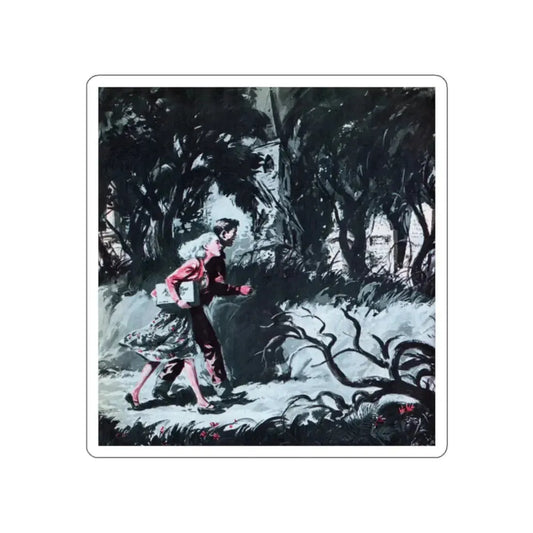 The Runaway, Collier's, April 5, 1952 (Magazine Illustration) STICKER Vinyl Die-Cut Decal White Die-Cut 2 Inch - The Sticker Space