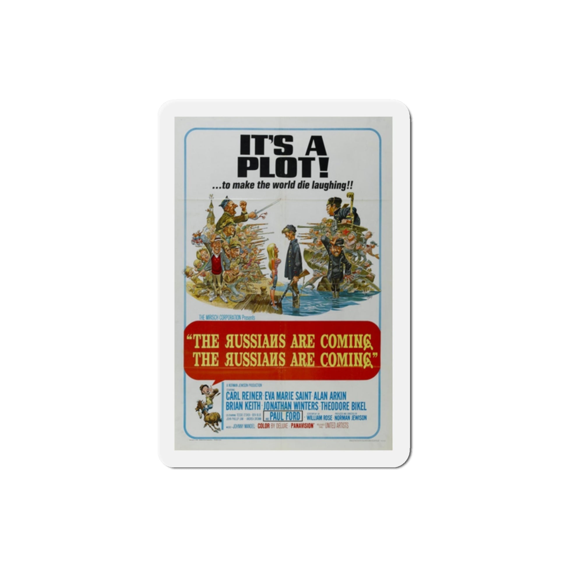 The Russians Are Coming the Russians Are Coming 1966 Movie Poster Die-Cut Magnet-2 Inch-The Sticker Space