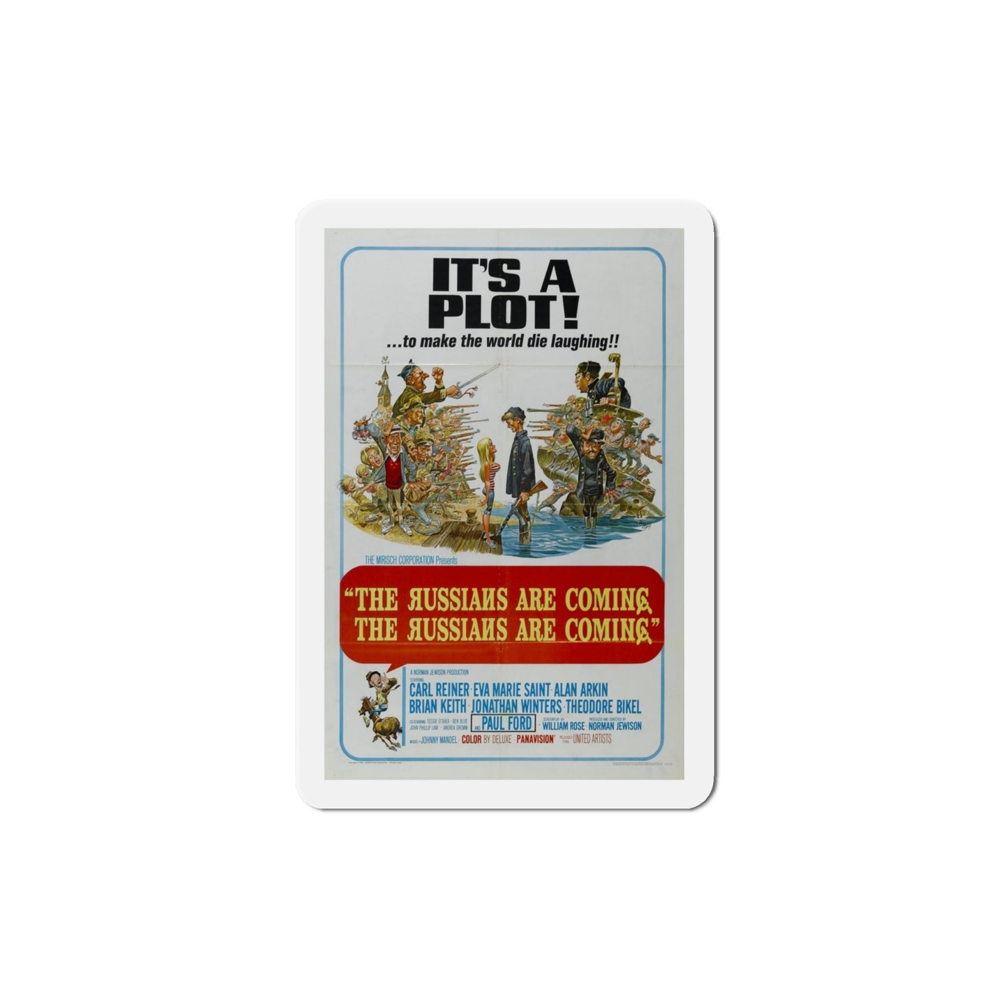 The Russians Are Coming the Russians Are Coming 1966 Movie Poster Die-Cut Magnet-4 Inch-The Sticker Space