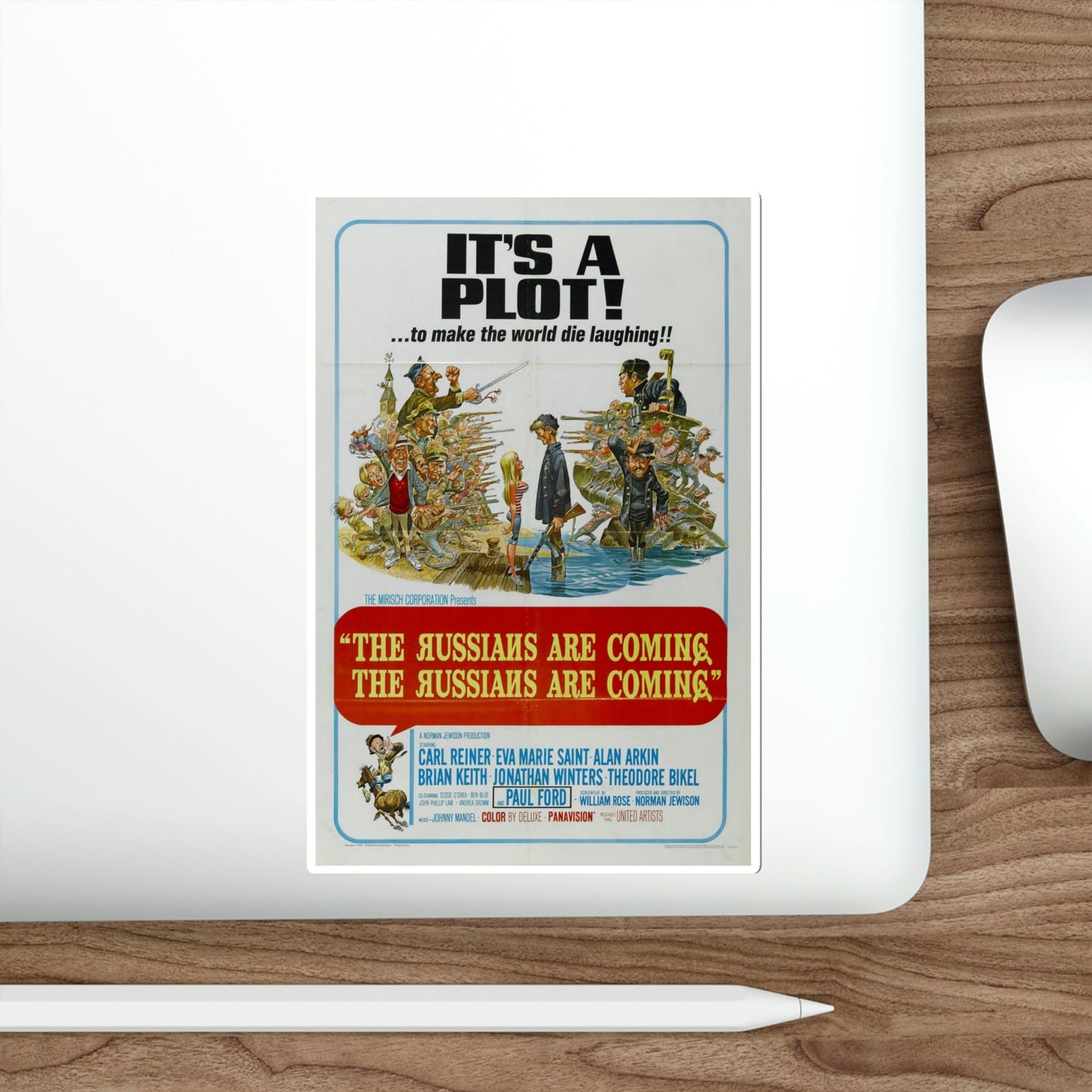 The Russians Are Coming the Russians Are Coming 1966 Movie Poster STICKER Vinyl Die-Cut Decal-The Sticker Space