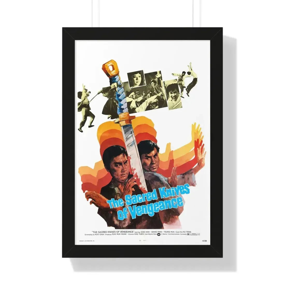 THE SACRED KNIVES OF VENGEANCE 1972 - Framed Movie Poster 16″ x 24″ Black - The Sticker Space