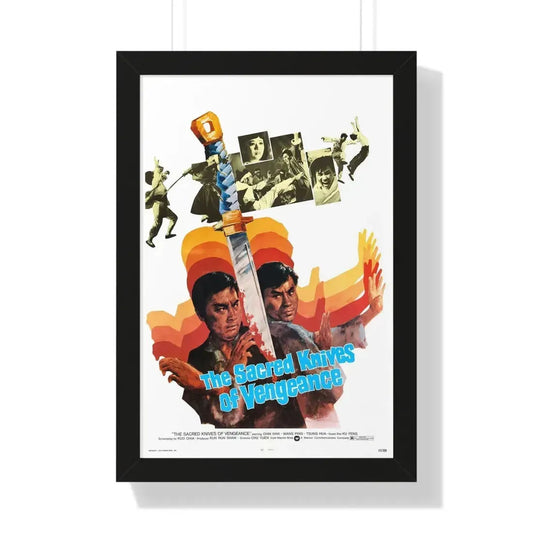 THE SACRED KNIVES OF VENGEANCE 1972 - Framed Movie Poster 16″ x 24″ Black - The Sticker Space