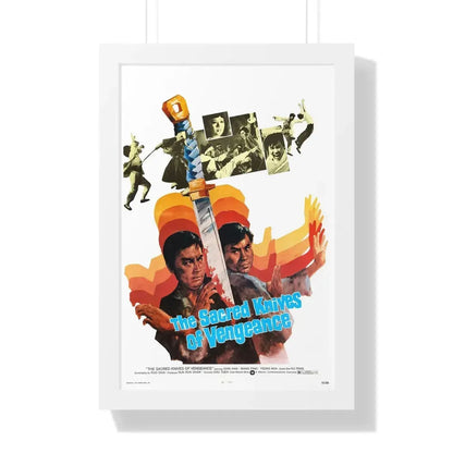 THE SACRED KNIVES OF VENGEANCE 1972 - Framed Movie Poster 16″ x 24″ White - The Sticker Space