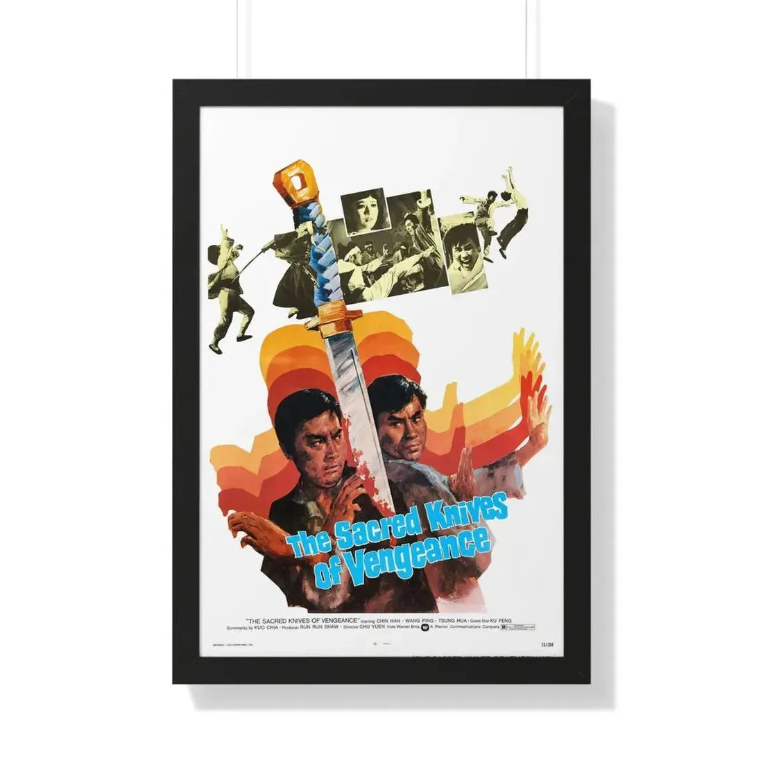 THE SACRED KNIVES OF VENGEANCE 1972 - Framed Movie Poster 20" x 30" Black - The Sticker Space