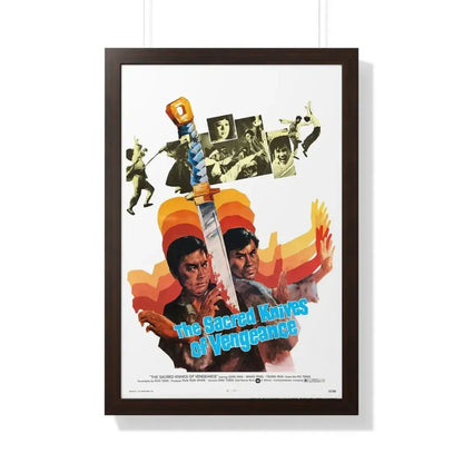 THE SACRED KNIVES OF VENGEANCE 1972 - Framed Movie Poster 20" x 30" Walnut - The Sticker Space