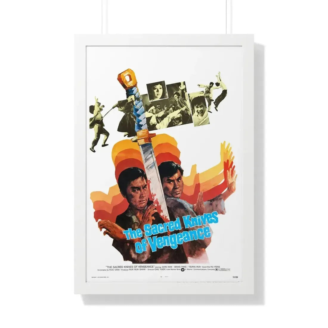 THE SACRED KNIVES OF VENGEANCE 1972 - Framed Movie Poster 20" x 30" White - The Sticker Space