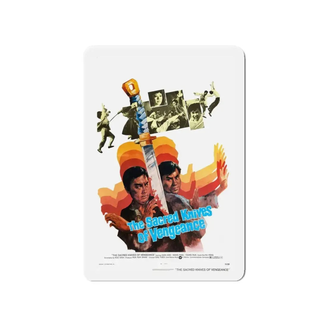 THE SACRED KNIVES OF VENGEANCE 1972 Movie Poster - Refrigerator Magnet 4 Inch - The Sticker Space