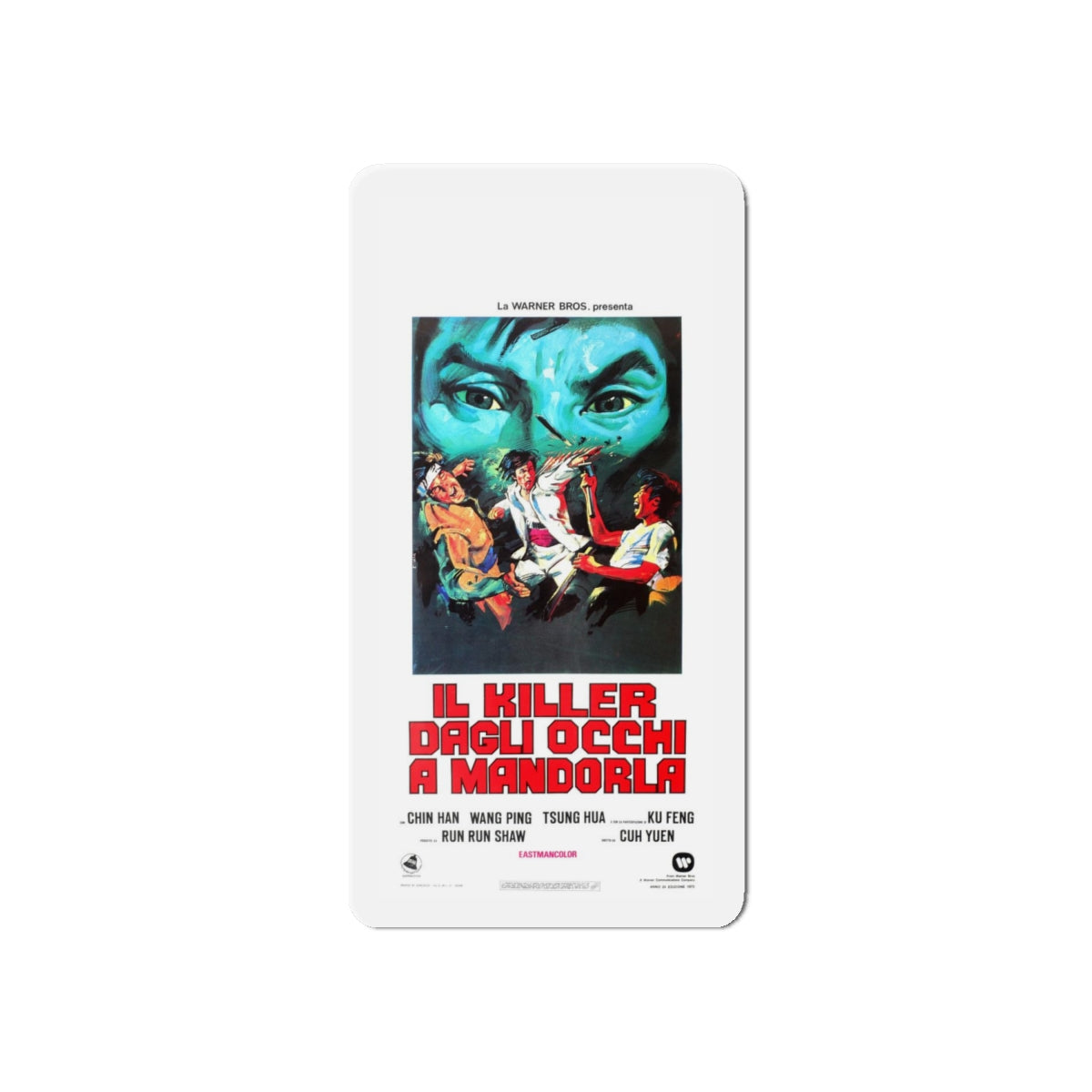 THE SACRED KNIVES OF VENGEANCE (ITALIAN) 1972 Movie Poster - Refrigerator Magnet-6 × 6"-The Sticker Space