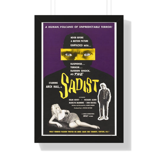 THE SADIST (SWEET BABY CHARLIE) 1963 - Framed Movie Poster-16″ x 24″-The Sticker Space