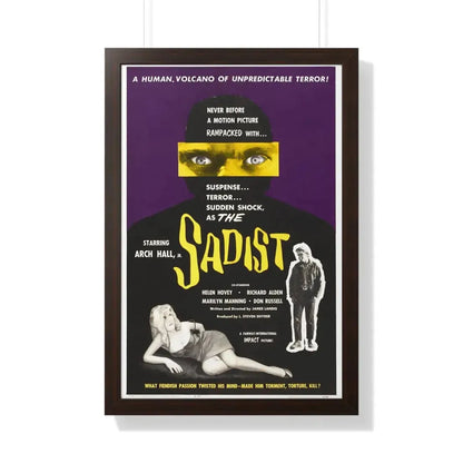 THE SADIST (SWEET BABY CHARLIE) 1963 - Framed Movie Poster 20" x 30" Walnut - The Sticker Space