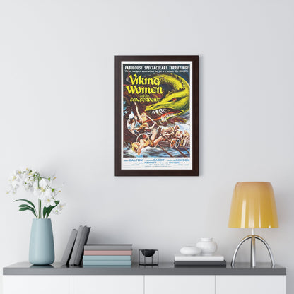 THE SAGA OF THE VIKING WOMEN AND THEIR VOYAGE TO THE WATERS OF THE GREAT SEA SERPENT 1957 - Framed Movie Poster-The Sticker Space