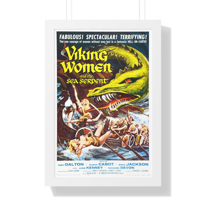 THE SAGA OF THE VIKING WOMEN AND THEIR VOYAGE TO THE WATERS OF THE GREAT SEA SERPENT 1957 - Framed Movie Poster-16″ x 24″-The Sticker Space