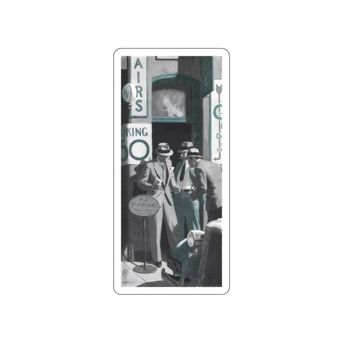 The Saint and the Siren (1), The American Magazine, June 1936 (Magazine Illustration) STICKER Vinyl Die-Cut Decal White Die-Cut 6 Inch - The Sticker Space