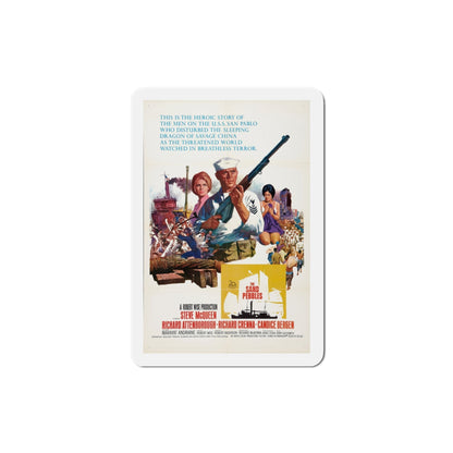 The Sand Pebbles 1966 Movie Poster Die-Cut Magnet-3 Inch-The Sticker Space