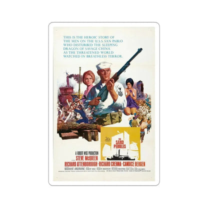 The Sand Pebbles 1966 Movie Poster STICKER Vinyl Die-Cut Decal 4 Inch - The Sticker Space