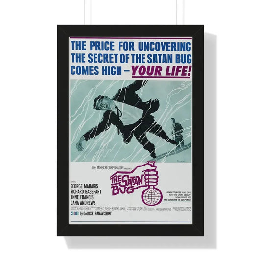 THE SATAN BUG 1965 - Framed Movie Poster 16″ x 24″ Black - The Sticker Space