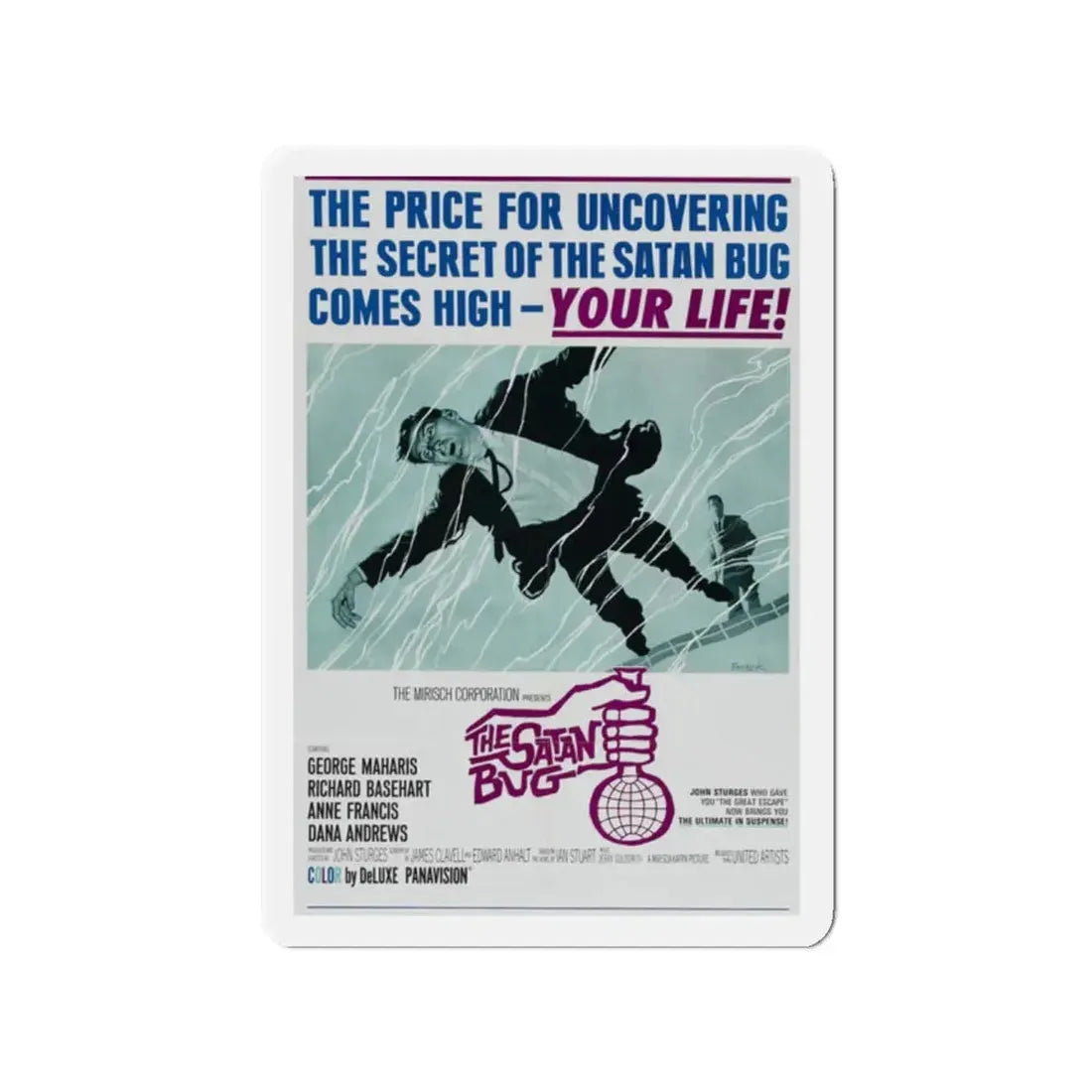 THE SATAN BUG 1965 Movie Poster - Refrigerator Magnet 2 Inch - The Sticker Space