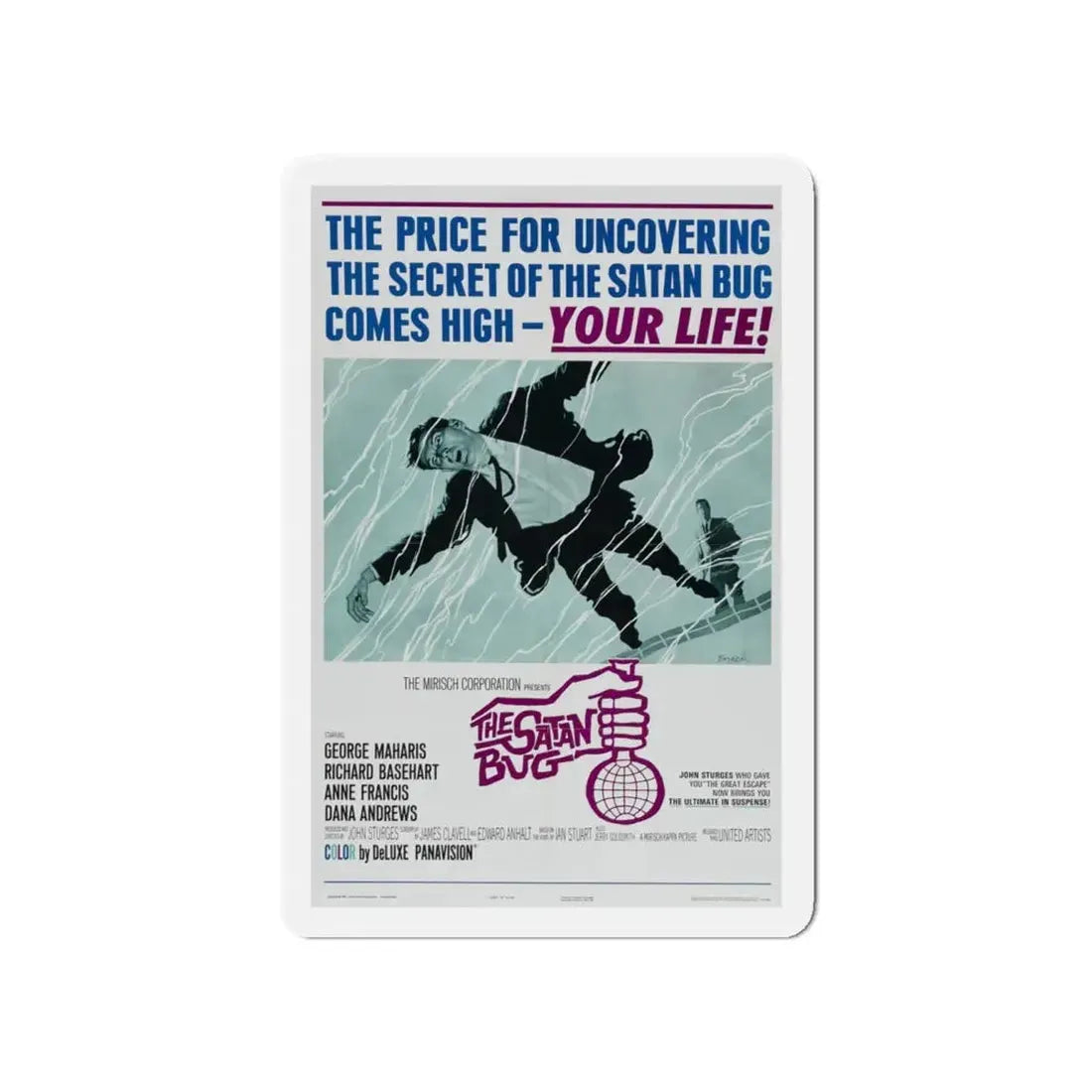 THE SATAN BUG 1965 Movie Poster - Refrigerator Magnet 4 Inch - The Sticker Space