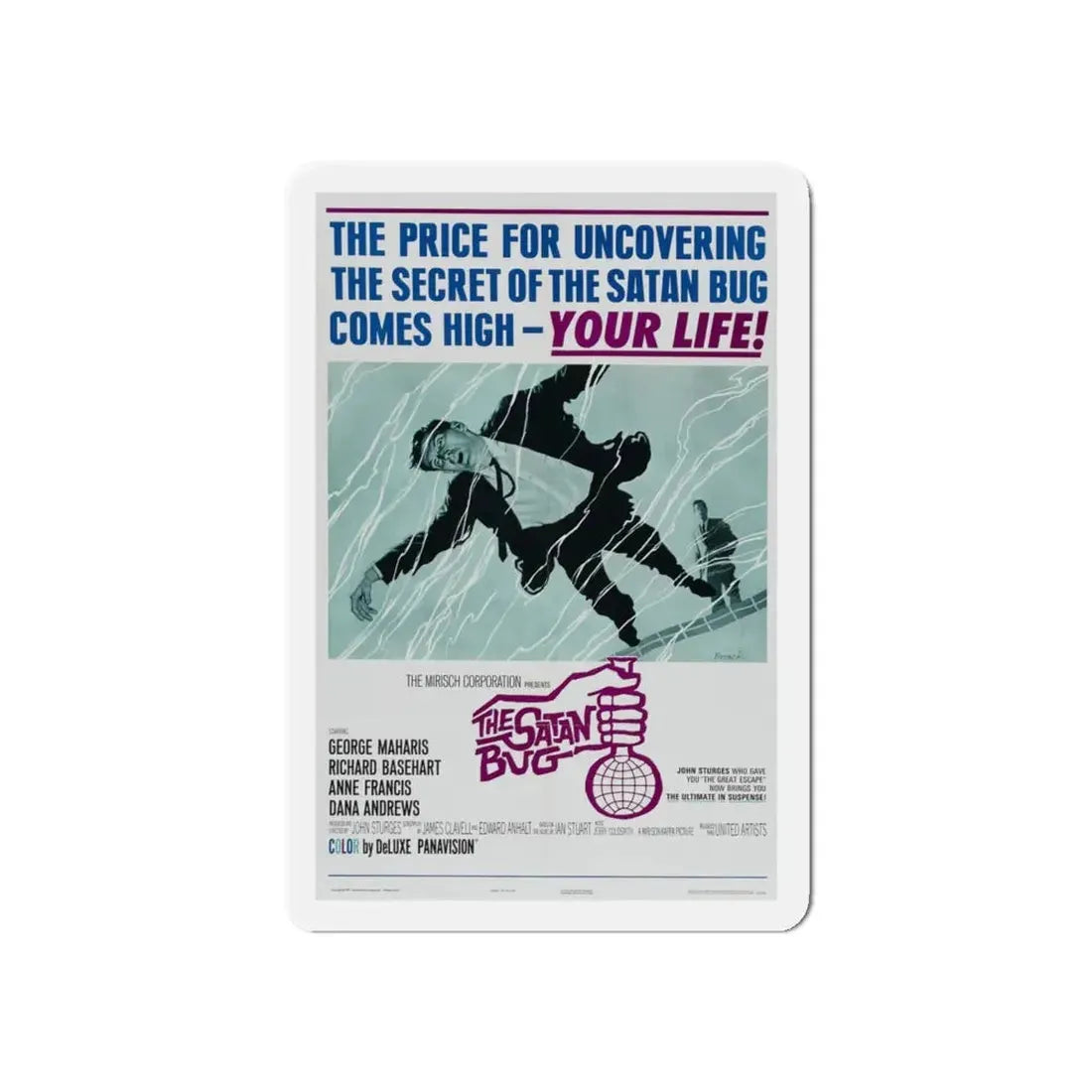 THE SATAN BUG 1965 Movie Poster - Refrigerator Magnet 5 Inch - The Sticker Space