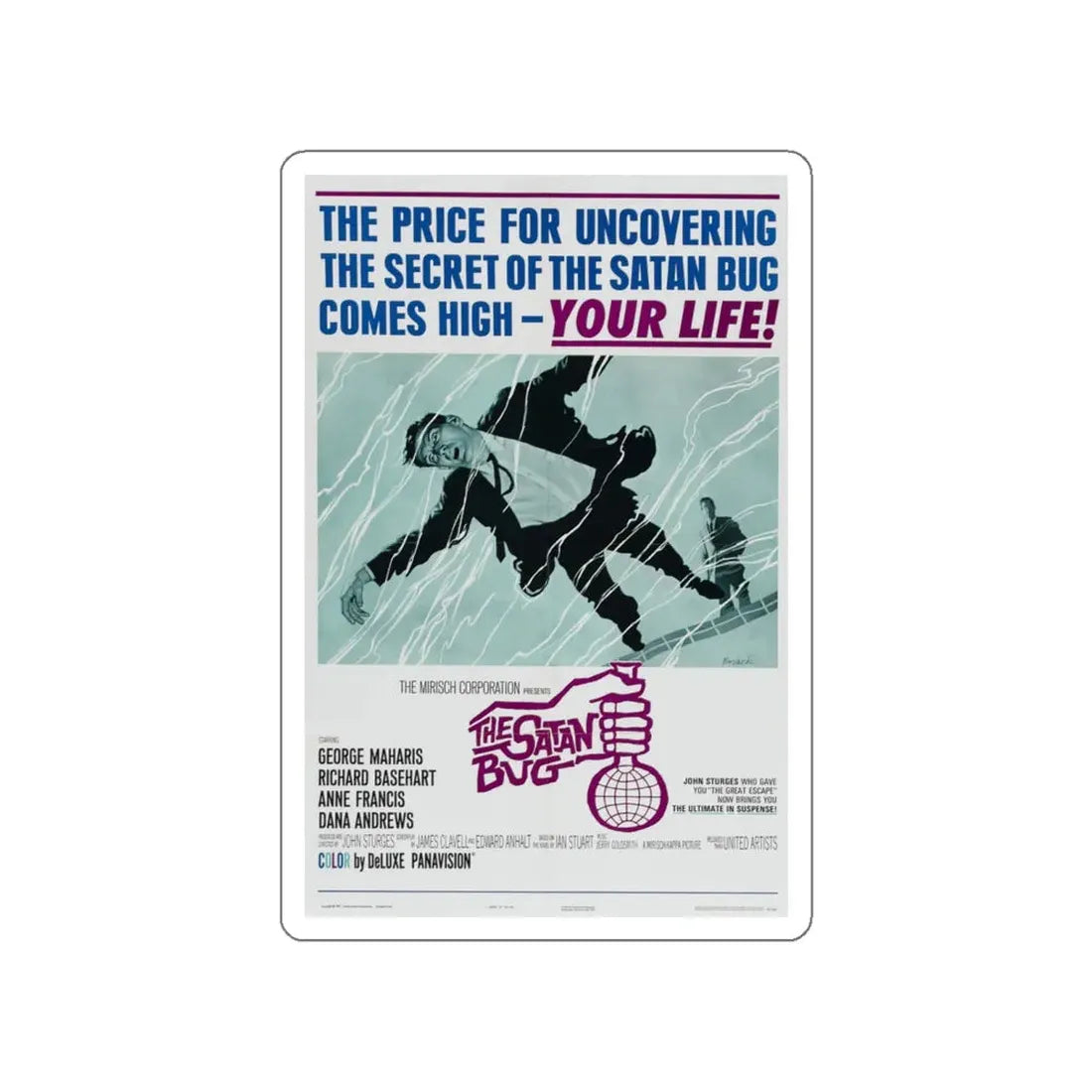 THE SATAN BUG 1965 Movie Poster STICKER Vinyl Die-Cut Decal 5 Inch - The Sticker Space