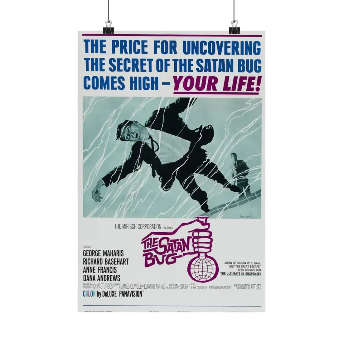THE SATAN BUG 1965 - Paper Movie Poster 12″ x 18″ Matte - The Sticker Space