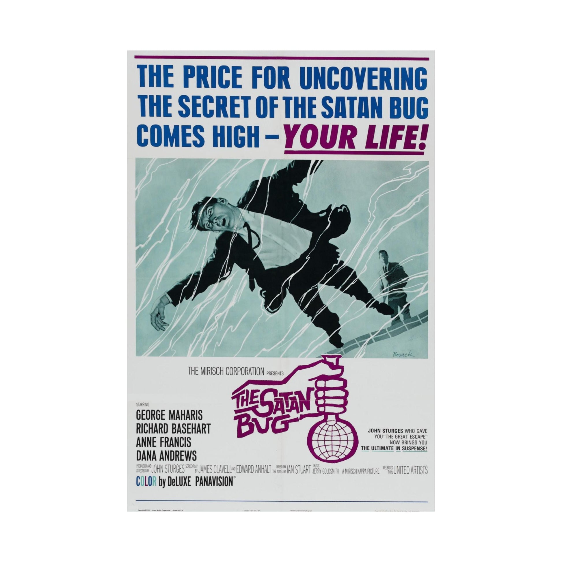 THE SATAN BUG 1965 - Paper Movie Poster-The Sticker Space