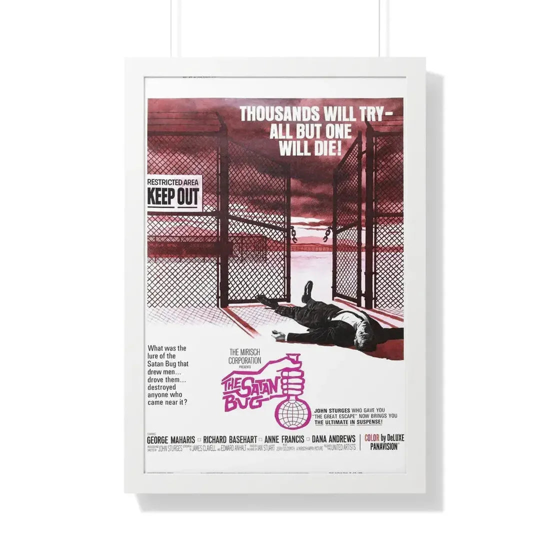 THE SATAN BUG (2) 1965 - Framed Movie Poster 20" x 30" White - The Sticker Space