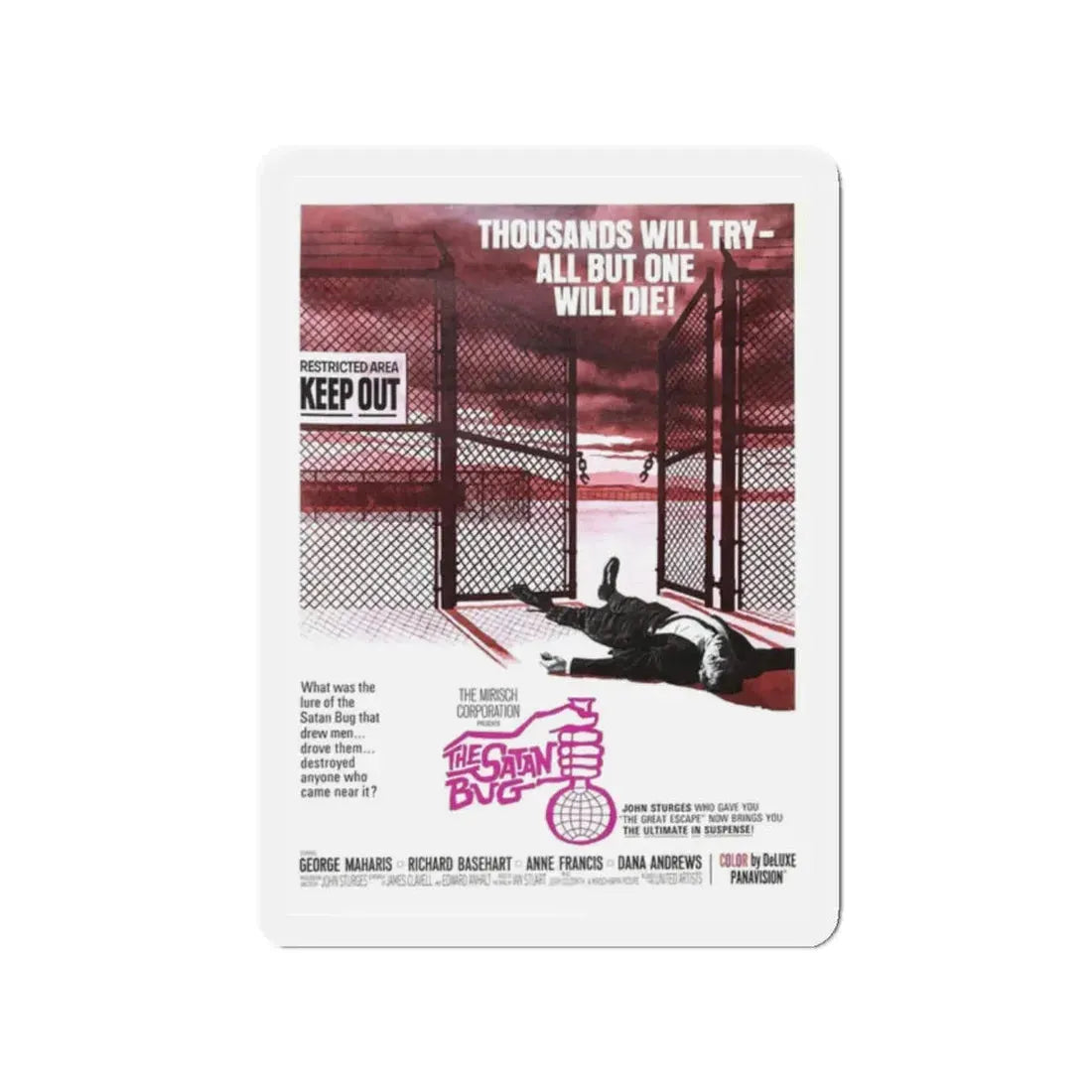 THE SATAN BUG (2) 1965 Movie Poster - Refrigerator Magnet 2 Inch Die-Cut - The Sticker Space