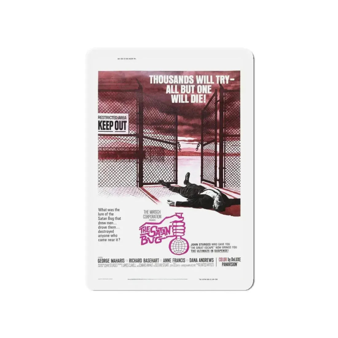 THE SATAN BUG (2) 1965 Movie Poster - Refrigerator Magnet 4 Inch Die-Cut - The Sticker Space