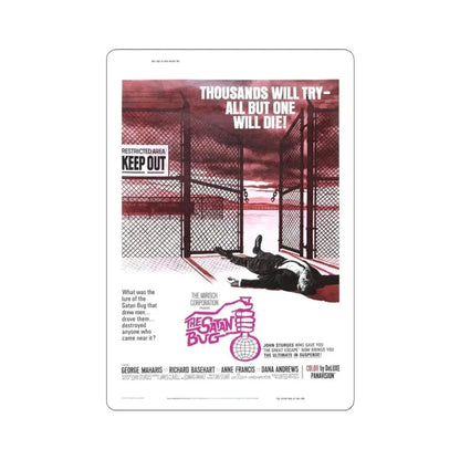 THE SATAN BUG (2) 1965 Movie Poster - STICKER Vinyl Kiss-Cut Decal 3 Inch White - The Sticker Space