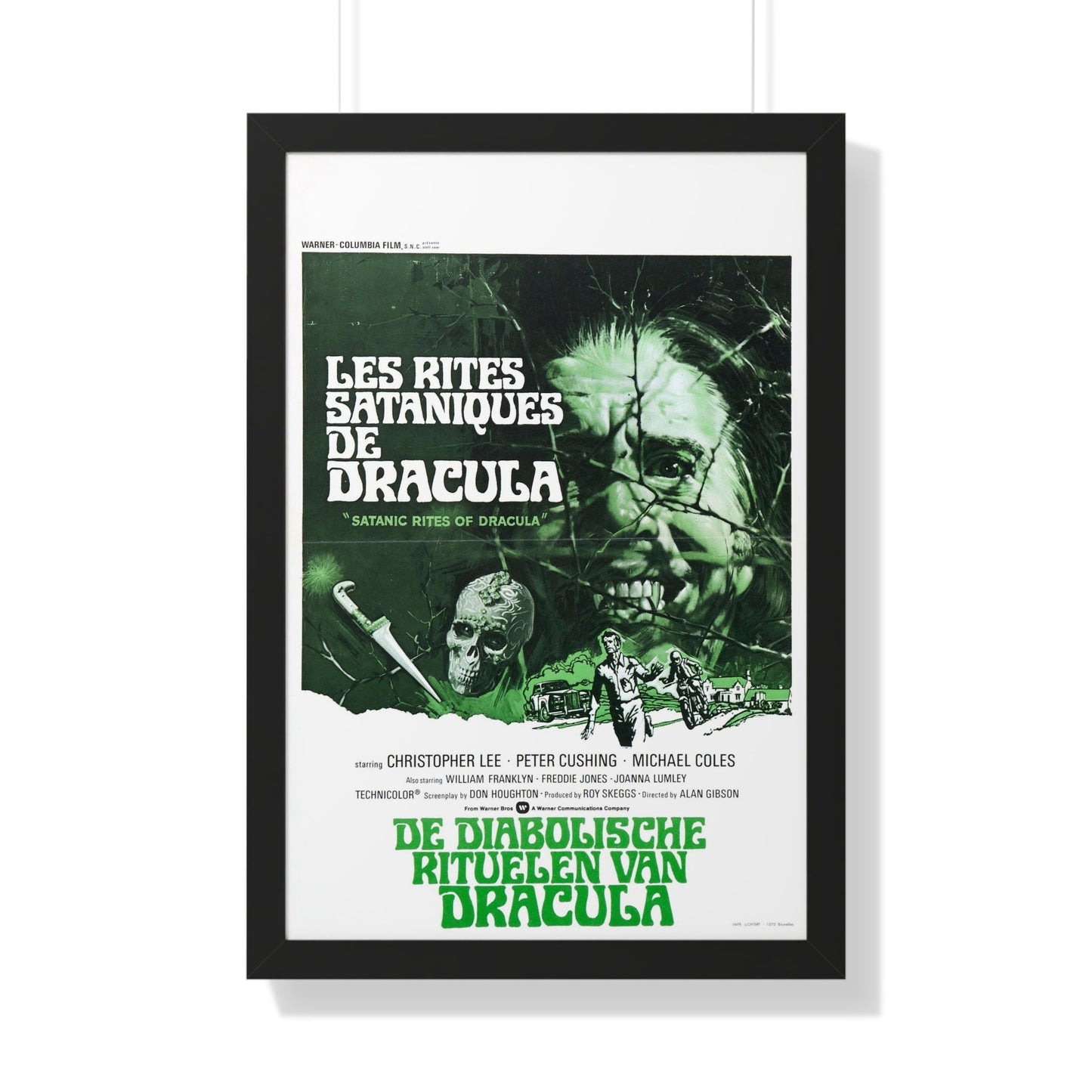 THE SATANIC RITES OF DRACULA (DUTCH) 1973 - Framed Movie Poster-20" x 30"-The Sticker Space