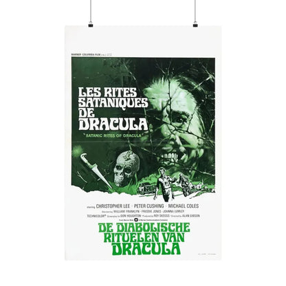 THE SATANIC RITES OF DRACULA (DUTCH) 1973 - Paper Movie Poster 24″ x 36″ Matte - The Sticker Space