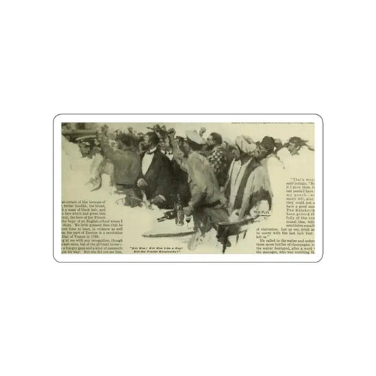 The Saturday evening post illustration, 1920 (3) (Magazine Illustration) STICKER Vinyl Die-Cut Decal White Die-Cut 2 Inch - The Sticker Space