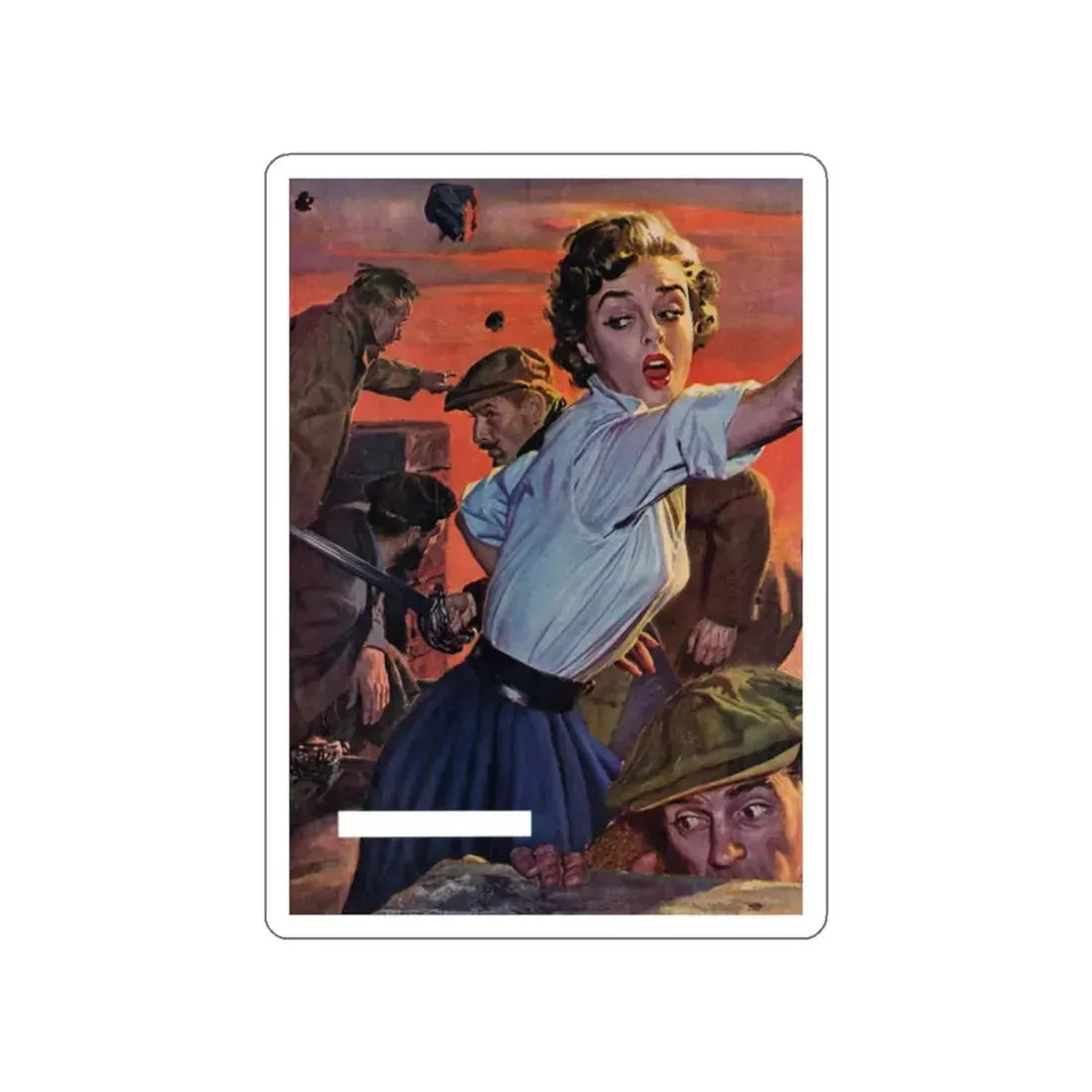 The Saturday Evening Post Illustration, 1950s (Magazine Illustration) STICKER Vinyl Die-Cut Decal White Die-Cut 2 Inch - The Sticker Space